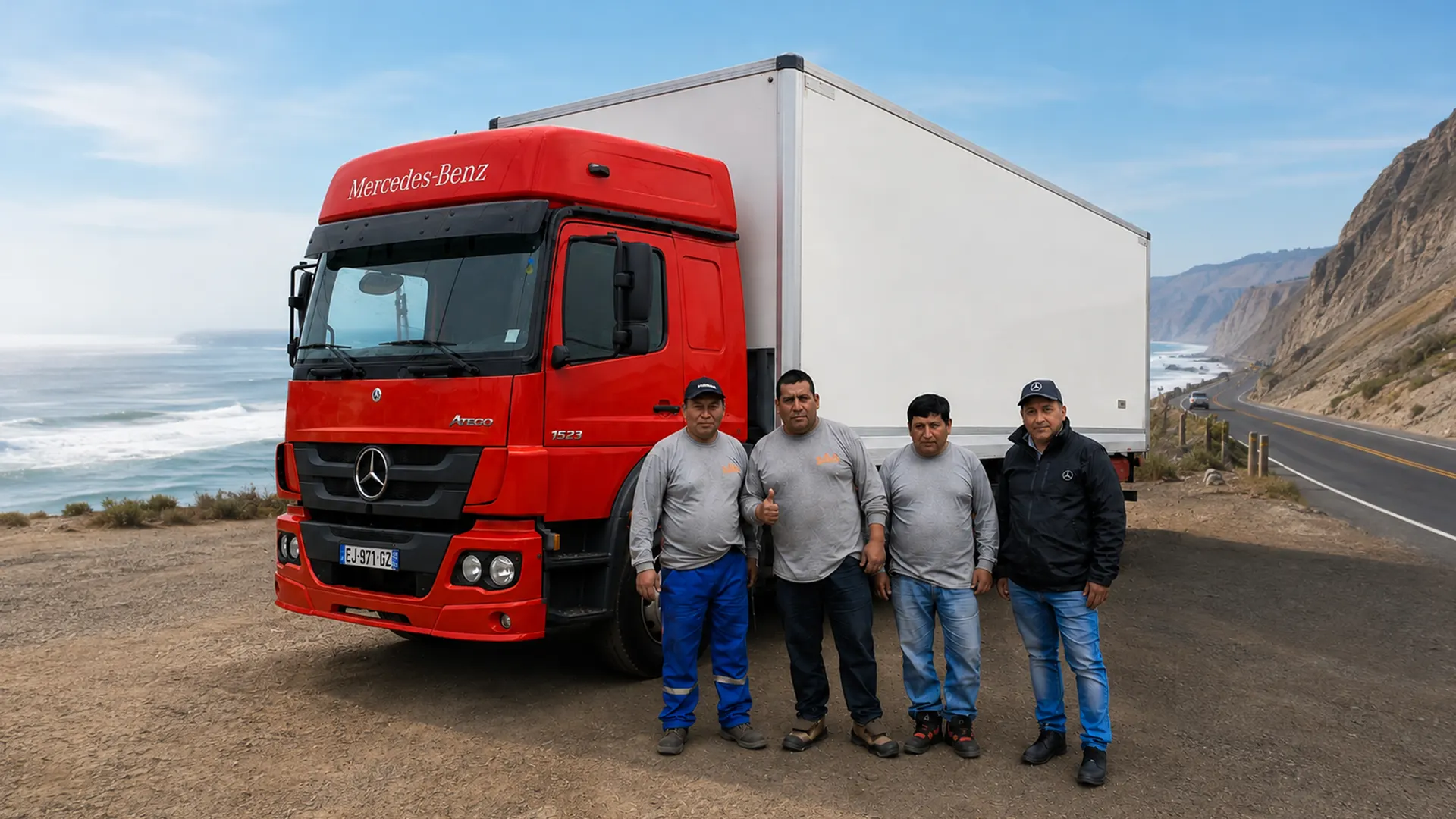 Unidad tipo furgón de WAN Servicios para servicio de flete local