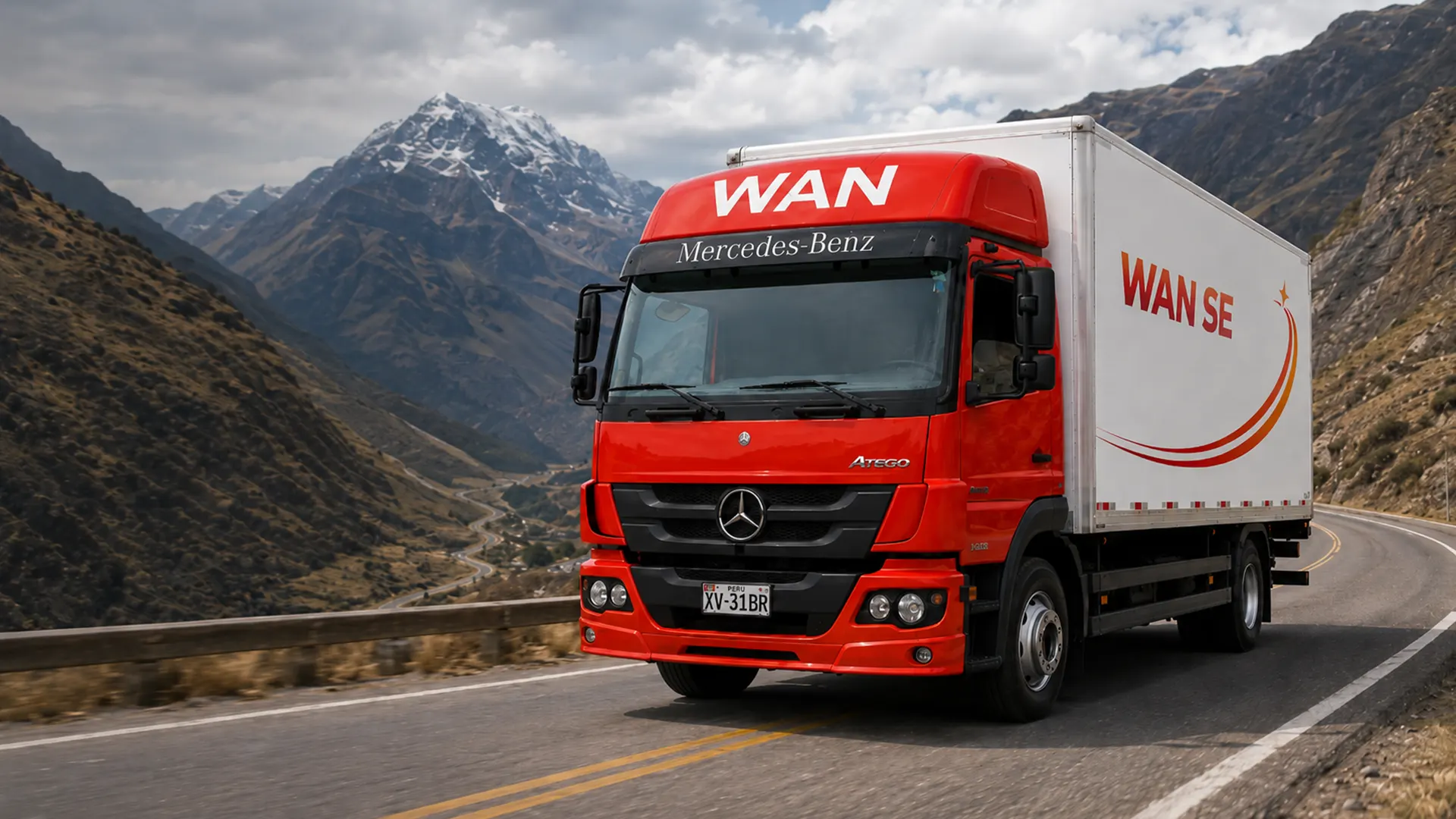 Camión de WAN Servicios en ruta para servicio de flete nacional